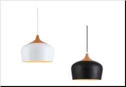 COLGANTE E27 NEGRO C/MADERA M57-1BN